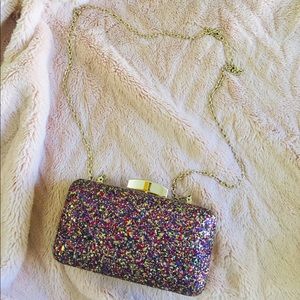 Lulu Townsend Glitter Clutch